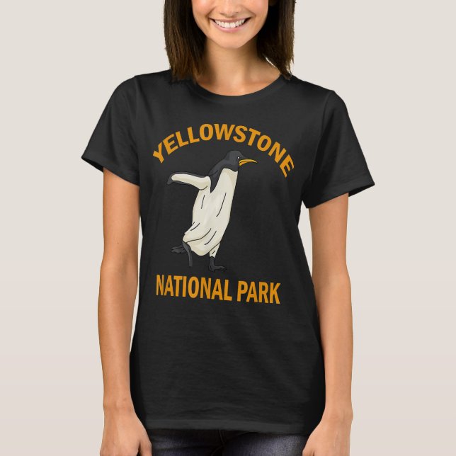 Yellowstone National Park Penguin T-Shirt (Framsida)