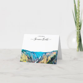 Yellowstone National Park Personlig Note Card Tack Kort