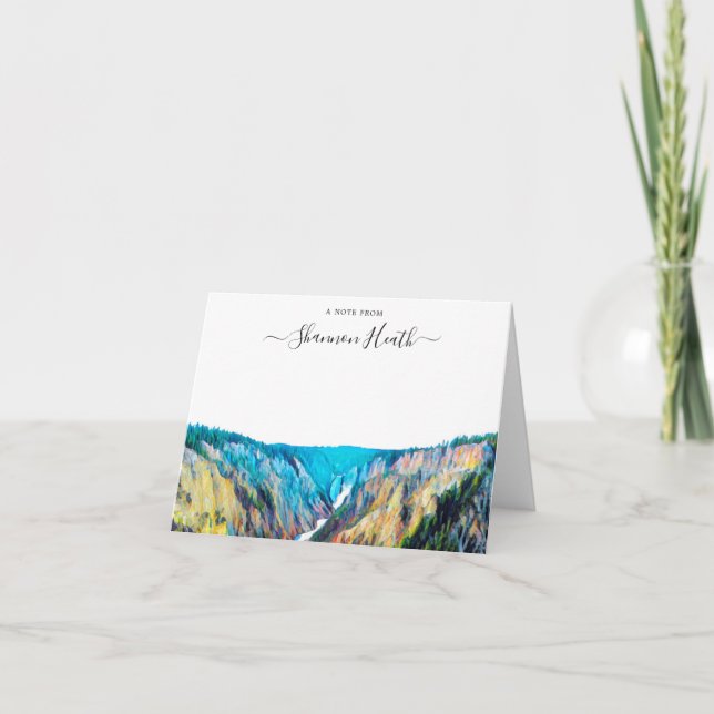 Yellowstone National Park Personlig Note Card Tack Kort (Framsida)