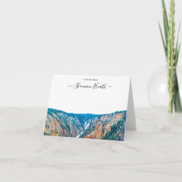 Yellowstone National Park Personlig Note Card Tack Kort