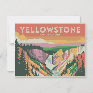 Yellowstone National Park Postcard Retro Vykort