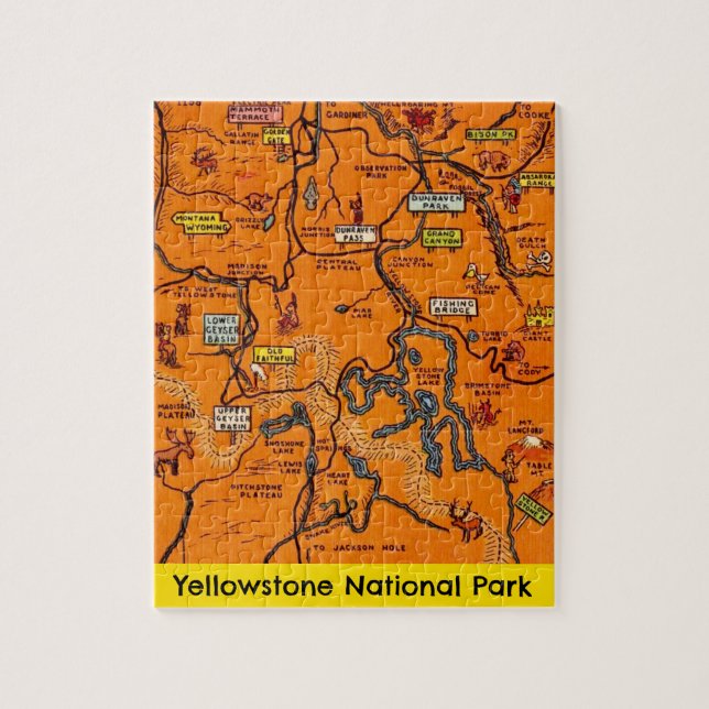 Yellowstone National Park Puzzle Pussel (Vertikal)
