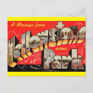 Yellowstone National Park Resepostkort Vykort