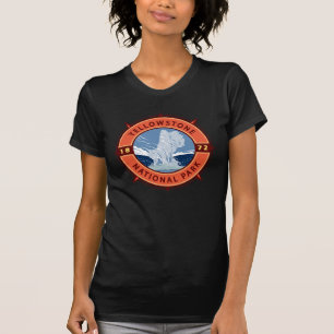Yellowstone National Park Retro Compass Emblem T Shirt