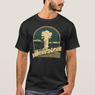 Yellowstone National Park Retro (Fram och T Shirt