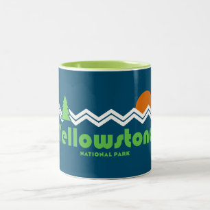 Yellowstone National Park Retro Två-Tonad Mugg