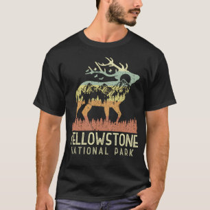 Yellowstone National Park Retro Vintage Mountain E T Shirt