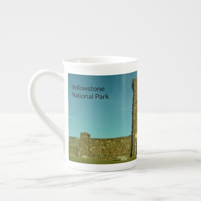 Yellowstone National Park Roosevelt Arch Benporslin Mugg (Vänster)