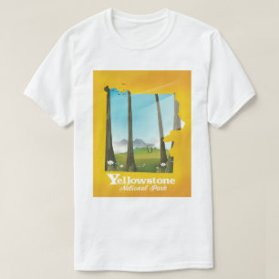 Yellowstone National Park semesteraffisch. T Shirt