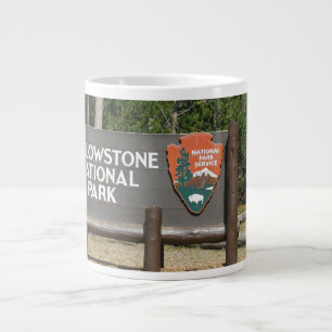 Yellowstone National Park, Sign, Wyoming, USA Jumbo Mugg