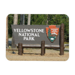 Yellowstone National Park, Sign, Wyoming, USA Magnet