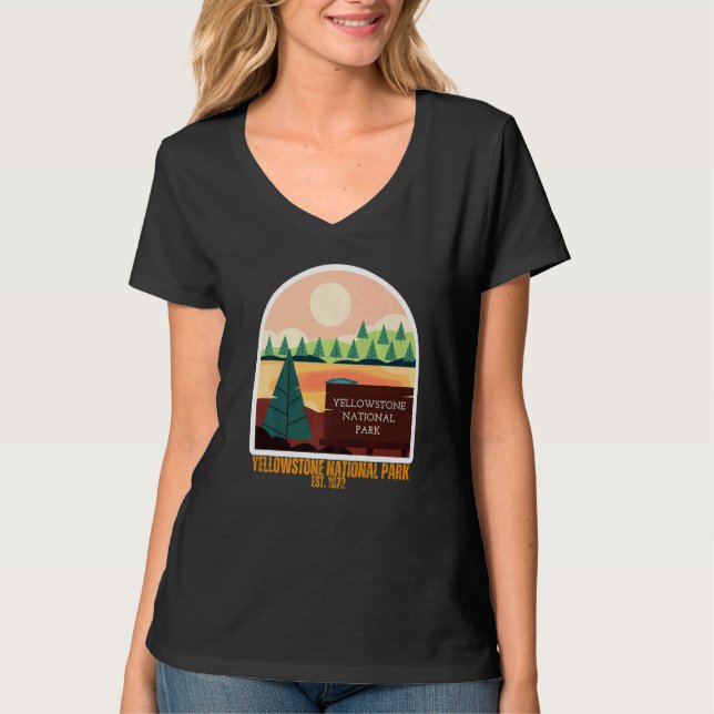 Yellowstone National Park South Wyoming State Souv T Shirt (Framsida)