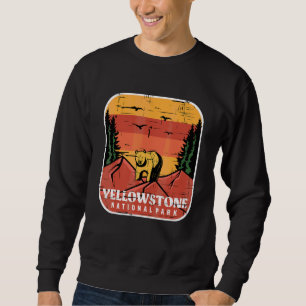 Yellowstone National Park Souvenir Grizzlybjörn Wy Lång Ärmad Tröja