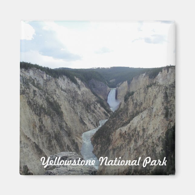 Yellowstone National Park Square Magnet (Framsidan)