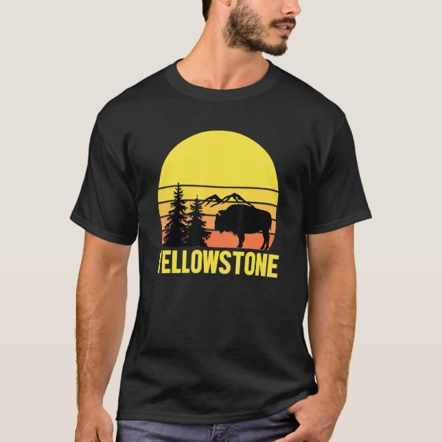 Yellowstone National Park Sunset 1 T Shirt (Framsida)