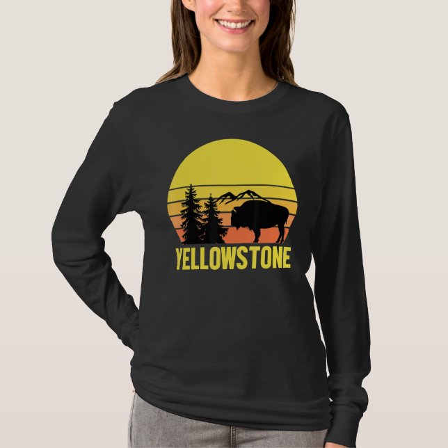 Yellowstone National Park Sunset 1 T Shirt (Framsida)