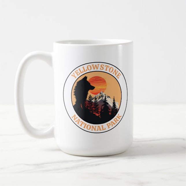 Yellowstone National Park, Sunset Varg Art, Circle Kaffemugg (Vänster)