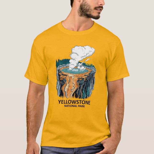 Yellowstone National Park supervulcano T Shirt (Framsida)