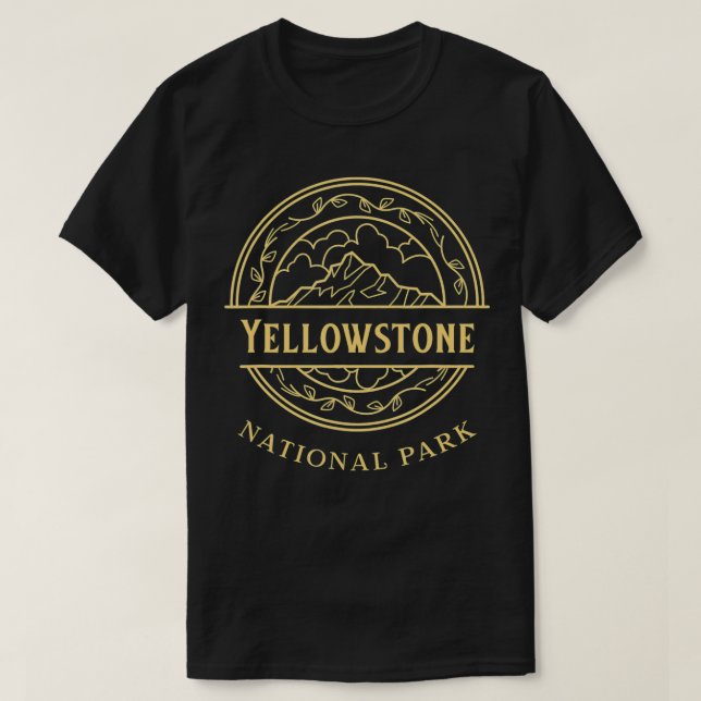Yellowstone National Park T Hiking & Camping T Shirt (Design framsida)