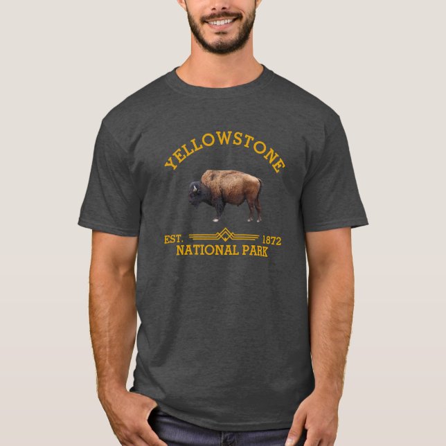 Yellowstone National Park T-Shirt (Framsida)