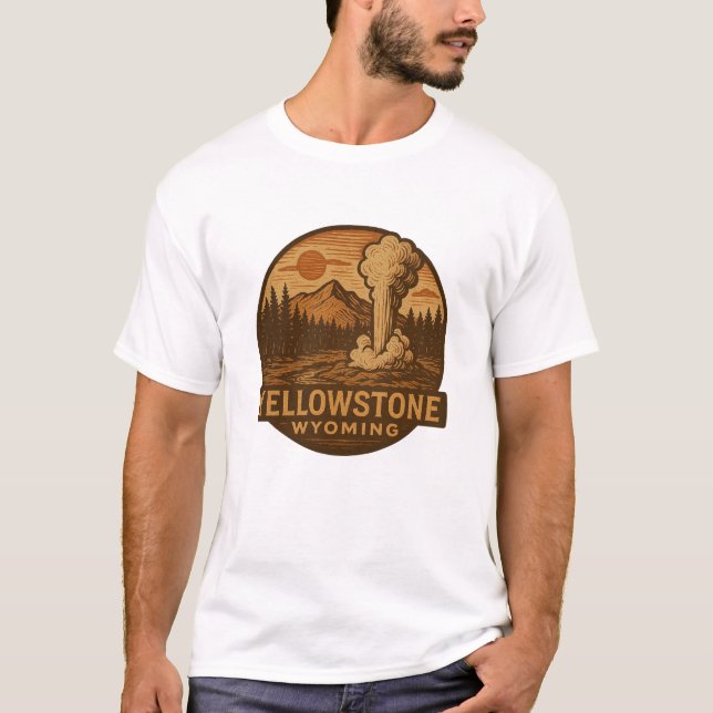 Yellowstone National Park T Shirt (Framsida)