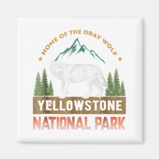 Yellowstone National Park T-Shirt Varg Vintage Man Magnet