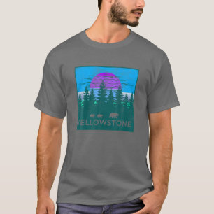 Yellowstone National Park Träd Bears Camping Hikin T Shirt