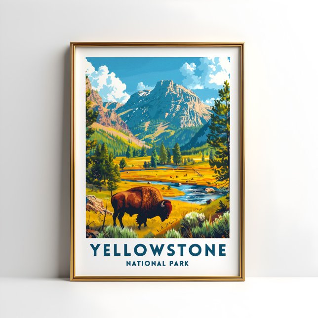 Yellowstone National Park Travel Print Poster USA (Skapare uppladdad)