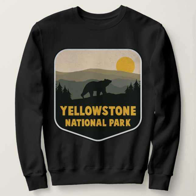 Yellowstone National Park USA Bear Souvenir T Shirt (Design framsida)
