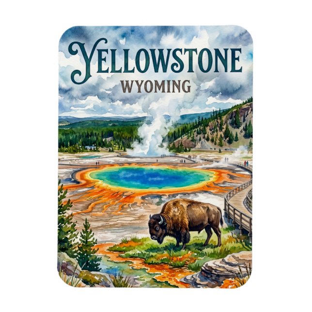 Yellowstone National Park USA Magnet (Vertikal)
