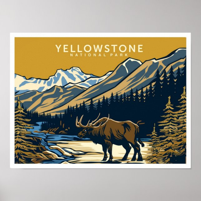 Yellowstone National Park USA Resa Poster (Framsidan)