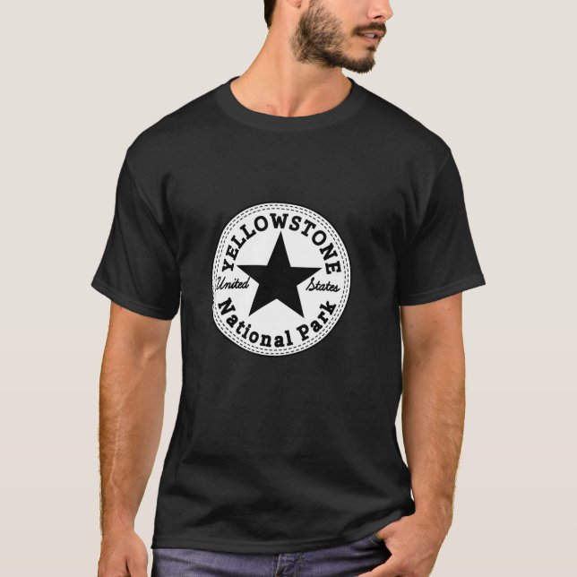 YELLOWSTONE NATIONAL PARK USA T SHIRT (Framsida)