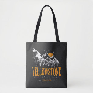 Yellowstone National Park Varg Mountains Vintage Tygkasse