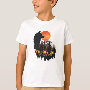 Yellowstone National Park, Varg Orange Sunset Art T Shirt
