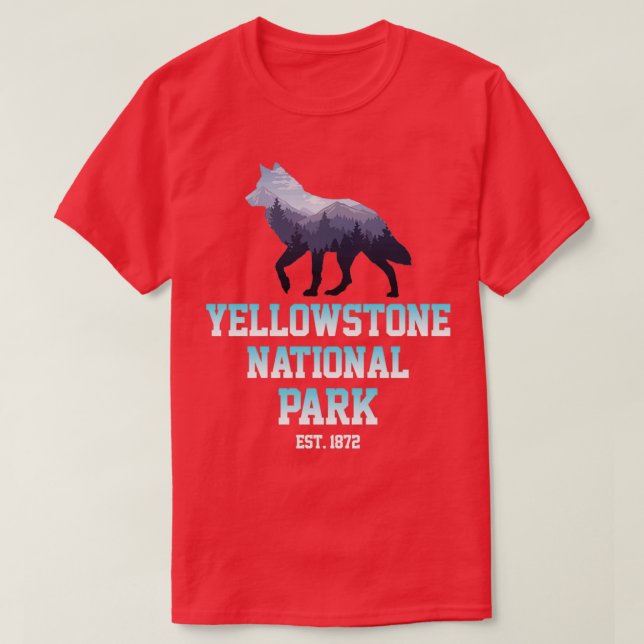 Yellowstone National Park Varg T Shirt (Design framsida)