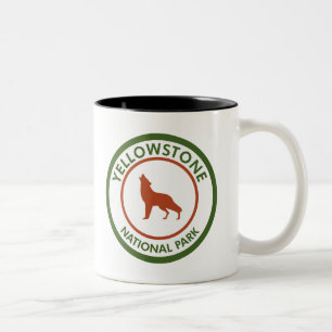 Yellowstone National Park Varg Två-Tonad Mugg