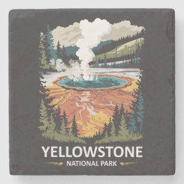 Yellowstone National Park Varm Källa Stenunderlägg
