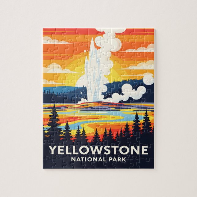 Yellowstone National Park – Vibrant Geyser Pussel (Vertikal)