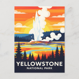 Yellowstone National Park – Vibrant Geyser Vykort
