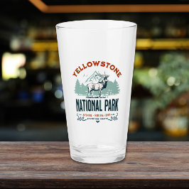 Yellowstone National Park Vintage Landscape Glaskopp