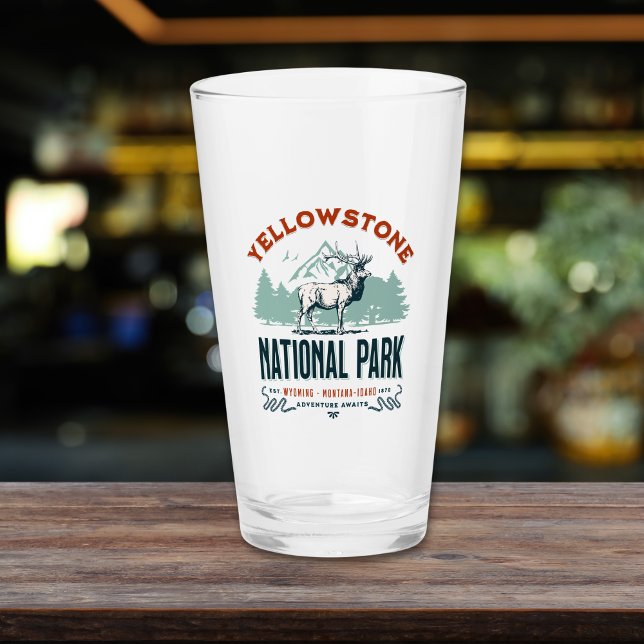 Yellowstone National Park Vintage Landscape Glaskopp (Skapare uppladdad)