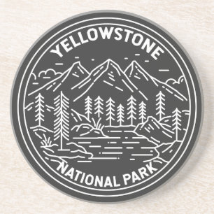 Yellowstone National Park Vintage Monoline Underlägg