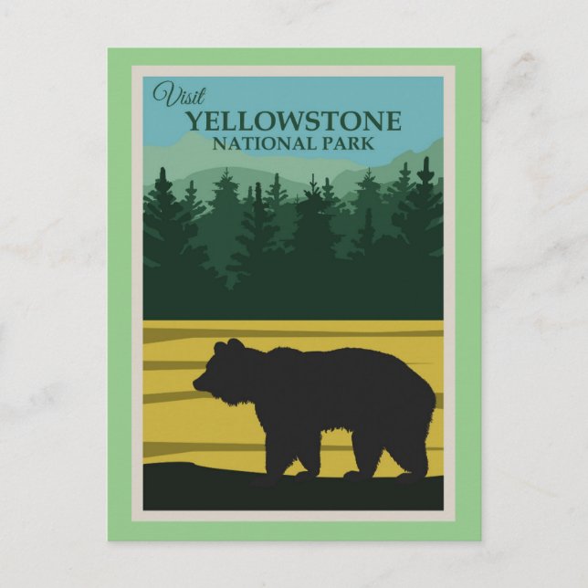Yellowstone National Park vykort (Framsida)