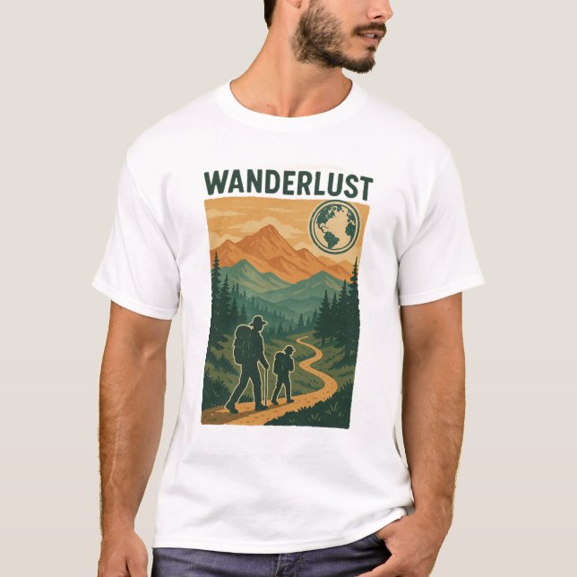 Yellowstone National Park - Wanderlys Hiking T Shirt (Framsida)