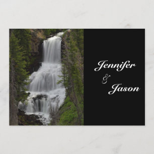 Yellowstone National Park Waterfall bröllopsinbjud Inbjudningar