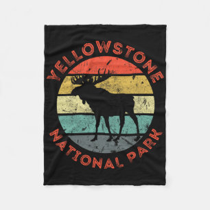 Yellowstone National Park Wyoming Älg Vandring Vin Fleecefilt