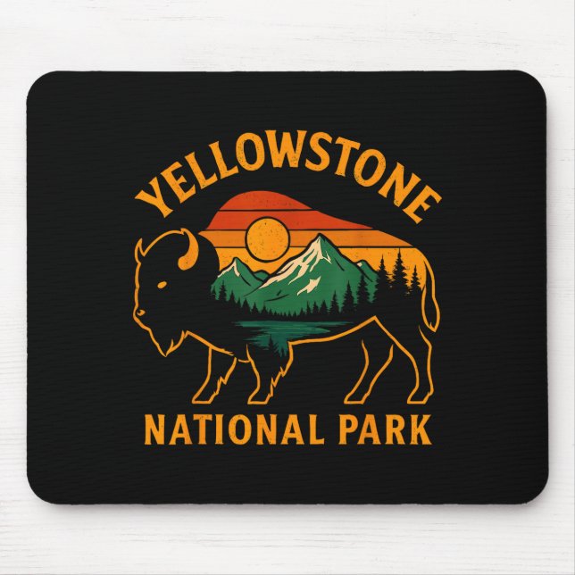 Yellowstone National Park Wyoming Buffalo Bison Su Musmatta (Framsidan)