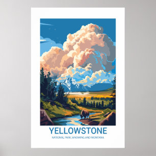 Yellowstone National Park Wyoming och Montana Poster