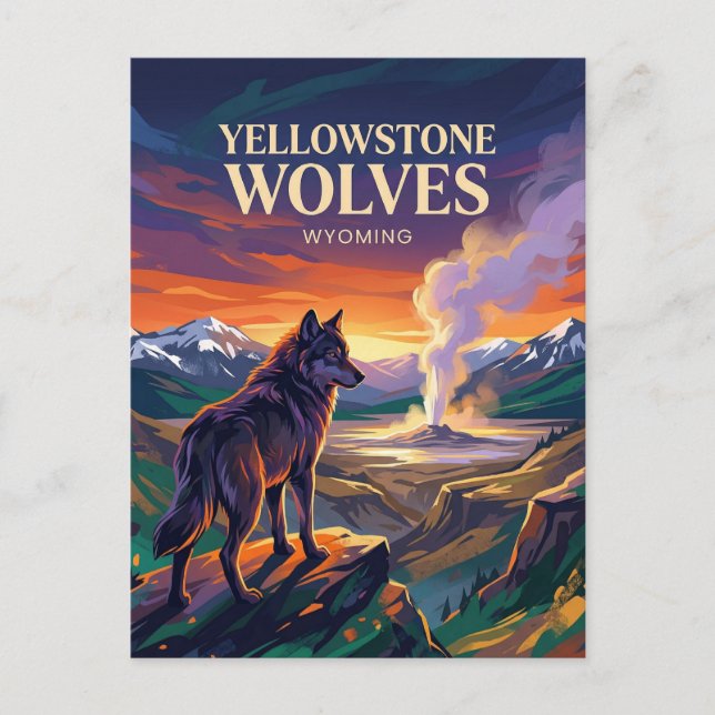 Yellowstone National Park Wyoming Vykort (Framsida)