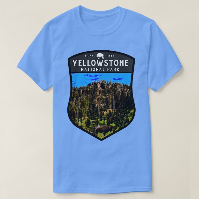 Yellowstone National ParkBison TS TShirt T Shirt (Design framsida)